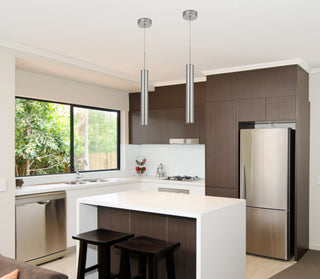 Melini LED Pendant in Brushed Steel