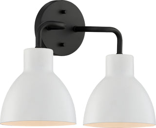 Nuvo Lighting - 60-6785 - Two Light Vanity - Sloan - Matte Black / Matte White