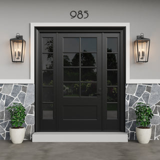 Brooks 3-Light Outdoor Wall Sconce Powder Coated Black
