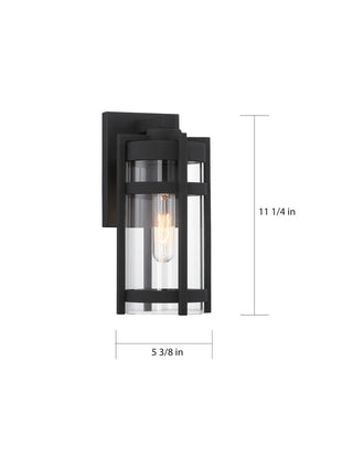 Tofino One Light Outdoor Wall Lantern in Textured Black