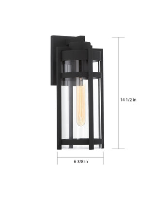 Tofino One Light Outdoor Wall Lantern in Textured Black