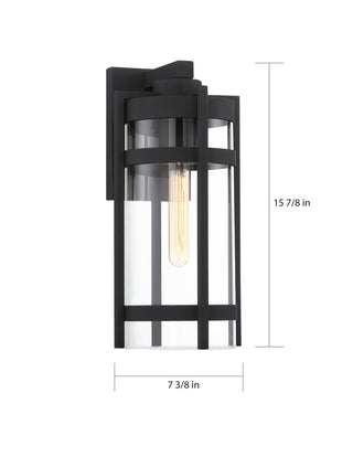 Tofino One Light Outdoor Wall Lantern in Textured Black