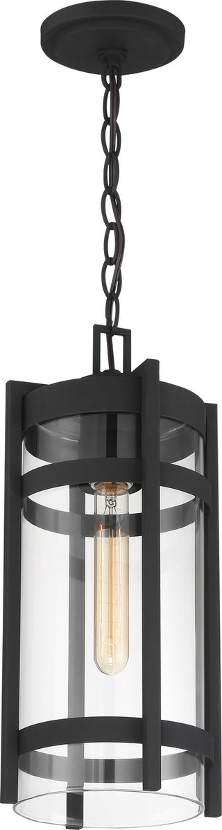 Tofino One Light Hanging Lantern in Textured Black
