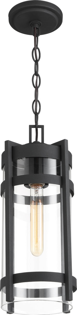 Tofino One Light Hanging Lantern in Textured Black