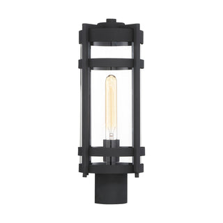 Tofino One Light Post Lantern in Textured Black