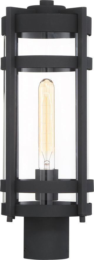 Tofino One Light Post Lantern in Textured Black