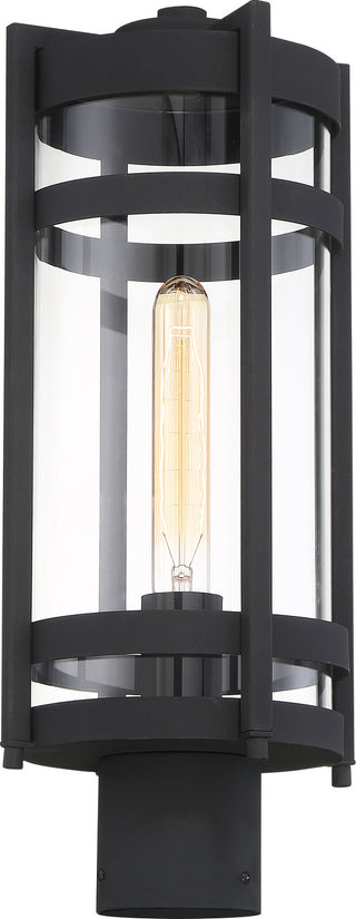 Tofino One Light Post Lantern in Textured Black