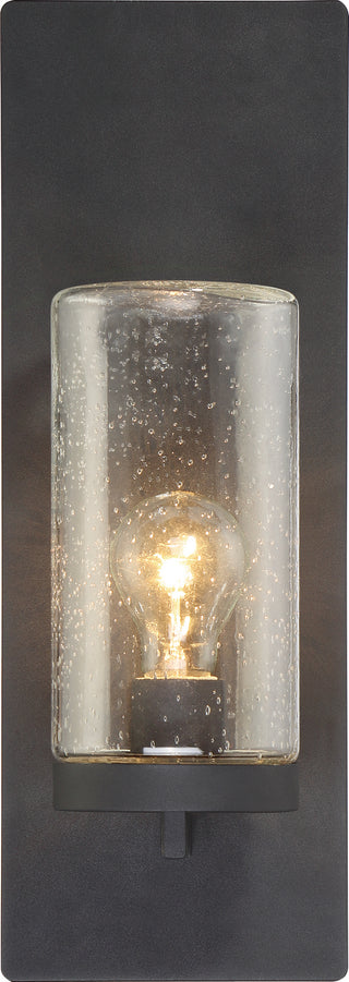 Indie One Light Wall Sconce in Textured Black