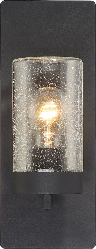 Indie One Light Wall Sconce in Textured Black