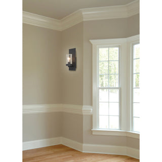 Indie One Light Wall Sconce in Textured Black