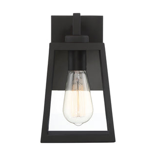 Halifax One Light Outdoor Wall Lantern in Matte Black