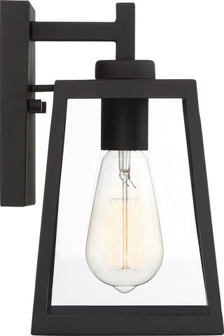 Halifax One Light Outdoor Wall Lantern in Matte Black