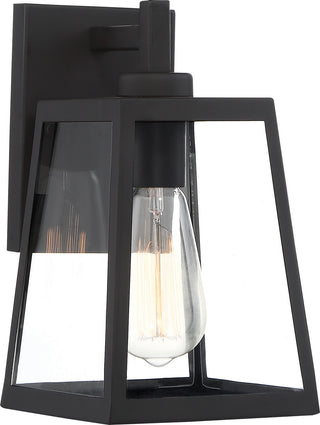 Halifax One Light Outdoor Wall Lantern in Matte Black