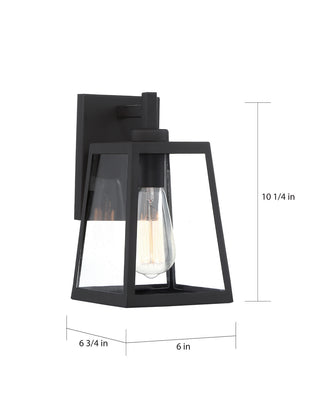 Halifax One Light Outdoor Wall Lantern in Matte Black