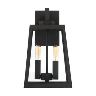 Halifax Two Light Wall Lantern in Matte Black