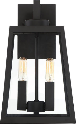 Halifax Two Light Wall Lantern in Matte Black