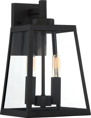 Halifax Two Light Wall Lantern in Matte Black