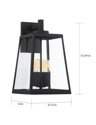 Halifax Four Light Wall Lantern in Matte Black