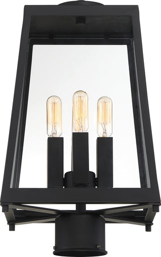 Halifax Four Light Post Lantern in Matte Black