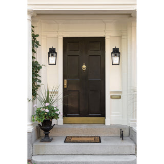 Hopewell One Light Outdoor Wall Lantern in Matte Black
