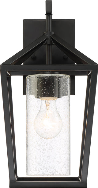 Hopewell One Light Outdoor Wall Lantern in Matte Black