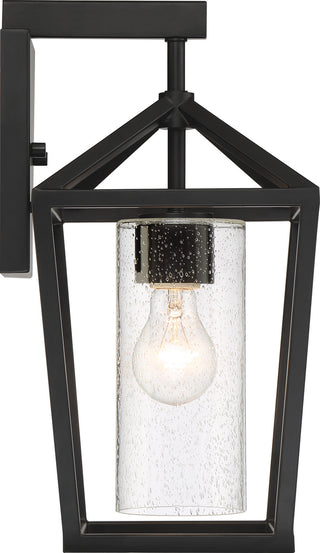 Hopewell One Light Outdoor Wall Lantern in Matte Black