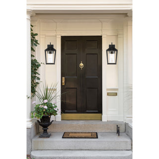 Hopewell One Light Outdoor Wall Lantern in Matte Black