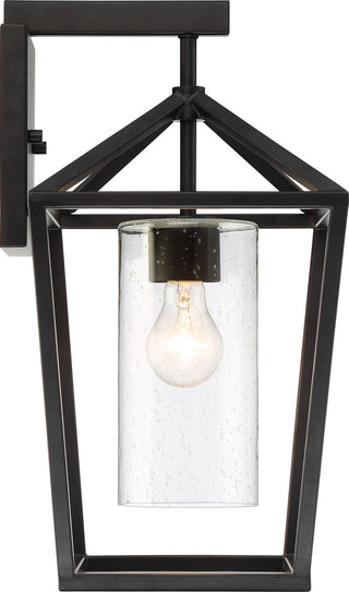 Hopewell One Light Outdoor Wall Lantern in Matte Black