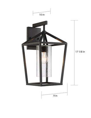 Hopewell One Light Outdoor Wall Lantern in Matte Black