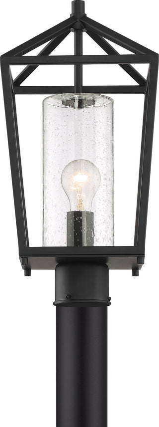 Hopewell One Light Post Lantern in Matte Black