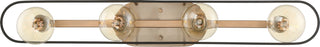Chassis Four Light Vanity in Copper Brushed Brass / Matte Black