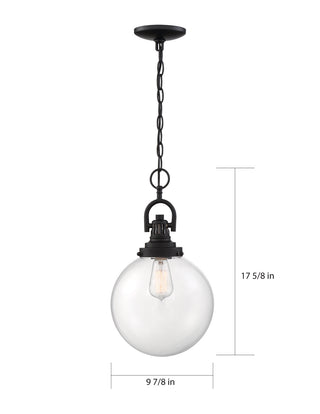 Skyloft One Light Pendant in Aged Bronze / Clear