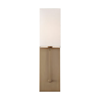 Vesey One Light Wall Sconce in Burnished Brass / White