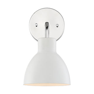 Sloan One Light Vanity in Polished Nickel / White