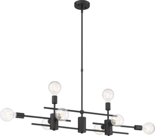 Delphi Eight Light Island Pendant in Black
