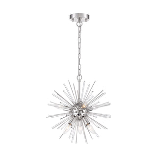 Cirrus Six Light Chandelier in Polished Nickel