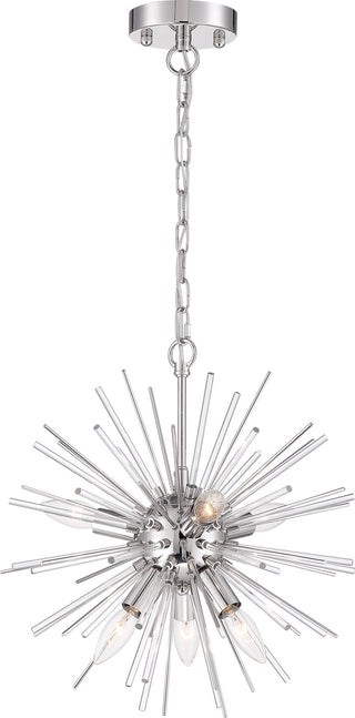 Cirrus Six Light Chandelier in Polished Nickel