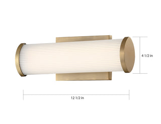Lena LED Vanity in Brushed Brass