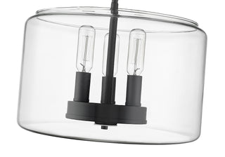 Asheville 3-Light Semi-Flush Ceiling Mount Matte Black