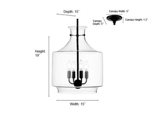 Mahannah 4-Light Pendant Light Modern Gold