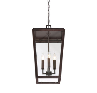 Milton Four Light Outdoor Hanging Lantern in English Bronze