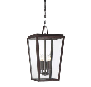 Milton Four Light Outdoor Hanging Lantern in English Bronze