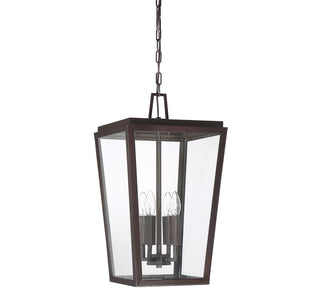 Milton Four Light Outdoor Hanging Lantern in English Bronze