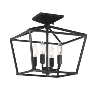 Townsend Four Light Semi-Flush Mount in Classic Bronze
