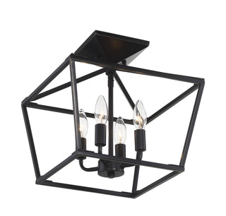 Townsend Four Light Semi-Flush Mount in Classic Bronze