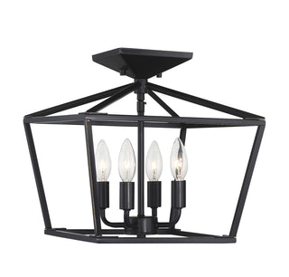 Townsend Four Light Semi-Flush Mount in Classic Bronze