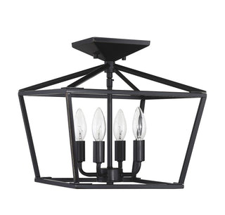 Townsend Four Light Semi-Flush Mount in Classic Bronze