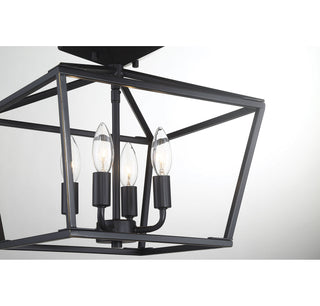 Townsend Four Light Semi-Flush Mount in Classic Bronze