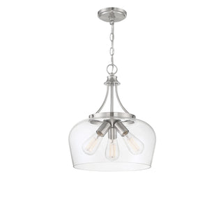 Octave Three Light Pendant in Satin Nickel