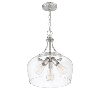 Octave Three Light Pendant in Satin Nickel